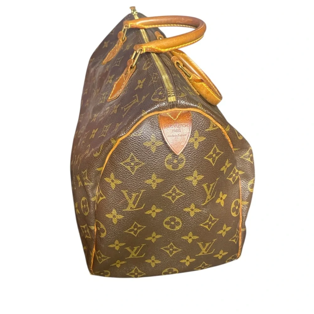 Authentic Vintage Louis Vuitton Monogram Canvas Speedy 35 Handbag -
